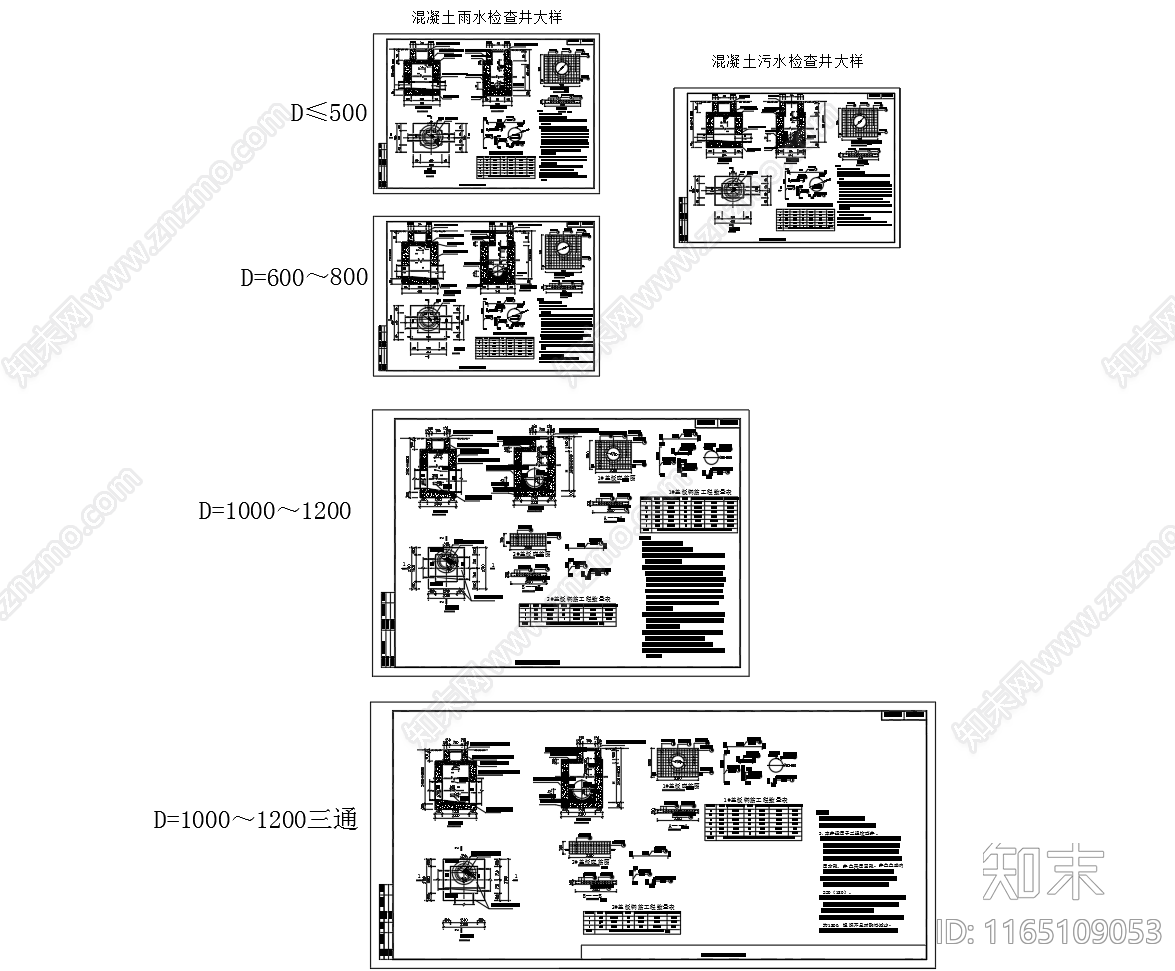 给排水节点详图cad施工图下载【ID:1165109053】