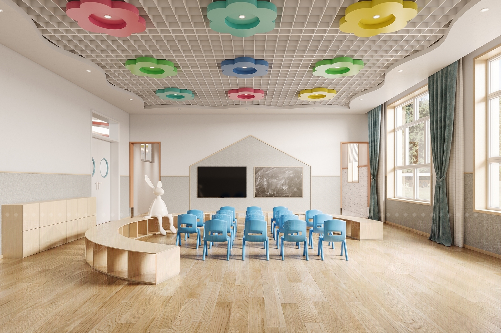 现代幼儿园3D模型下载【ID:1165112313】
