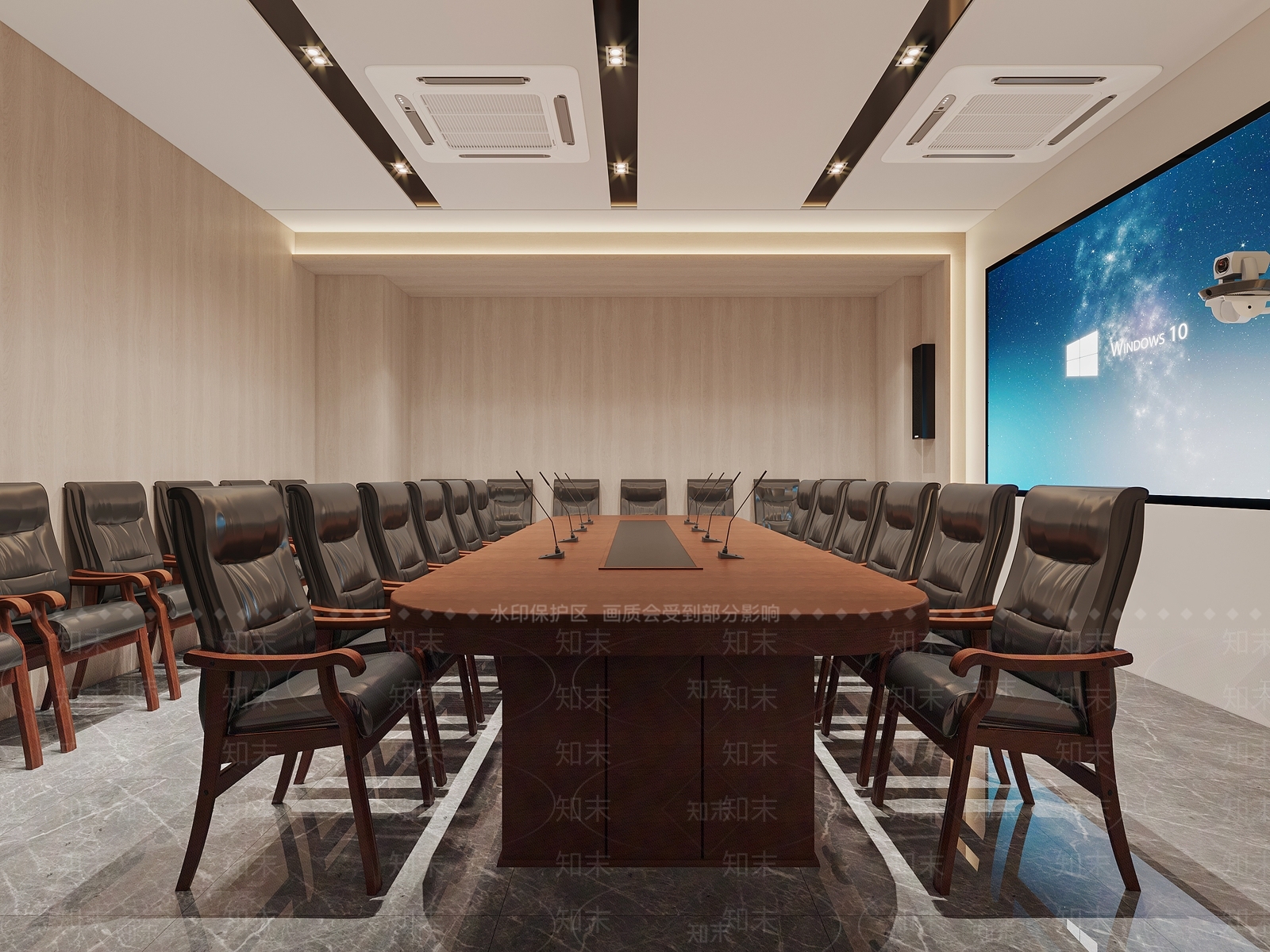 现代会议室3D模型下载【ID:1165115369】