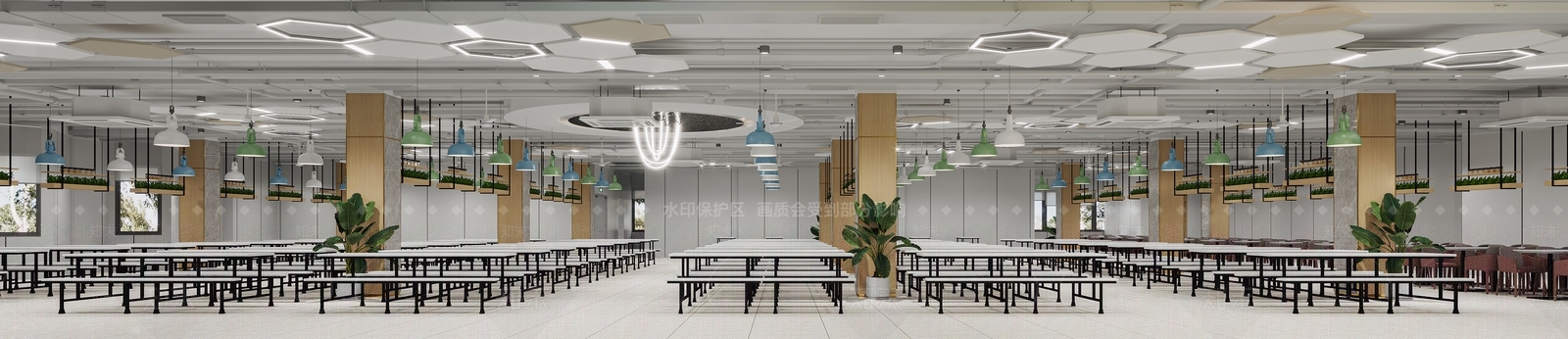 现代食堂3D模型下载【ID:1165116534】