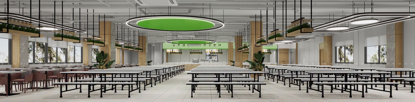 现代食堂3D模型下载【ID:1165116534】