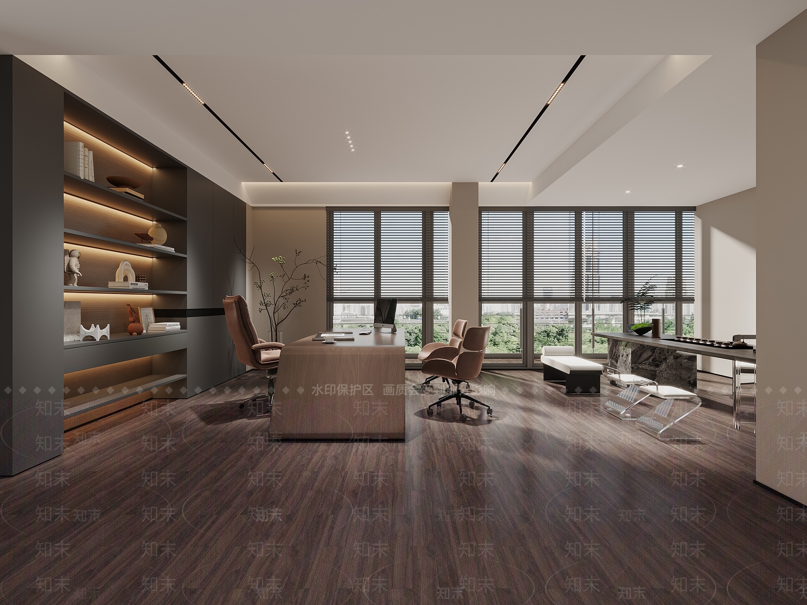 现代会议室3D模型下载【ID:1165118129】