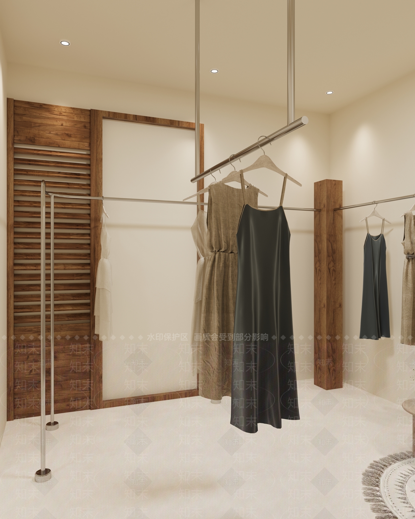 中古原木服装店3D模型下载【ID:1165121033】