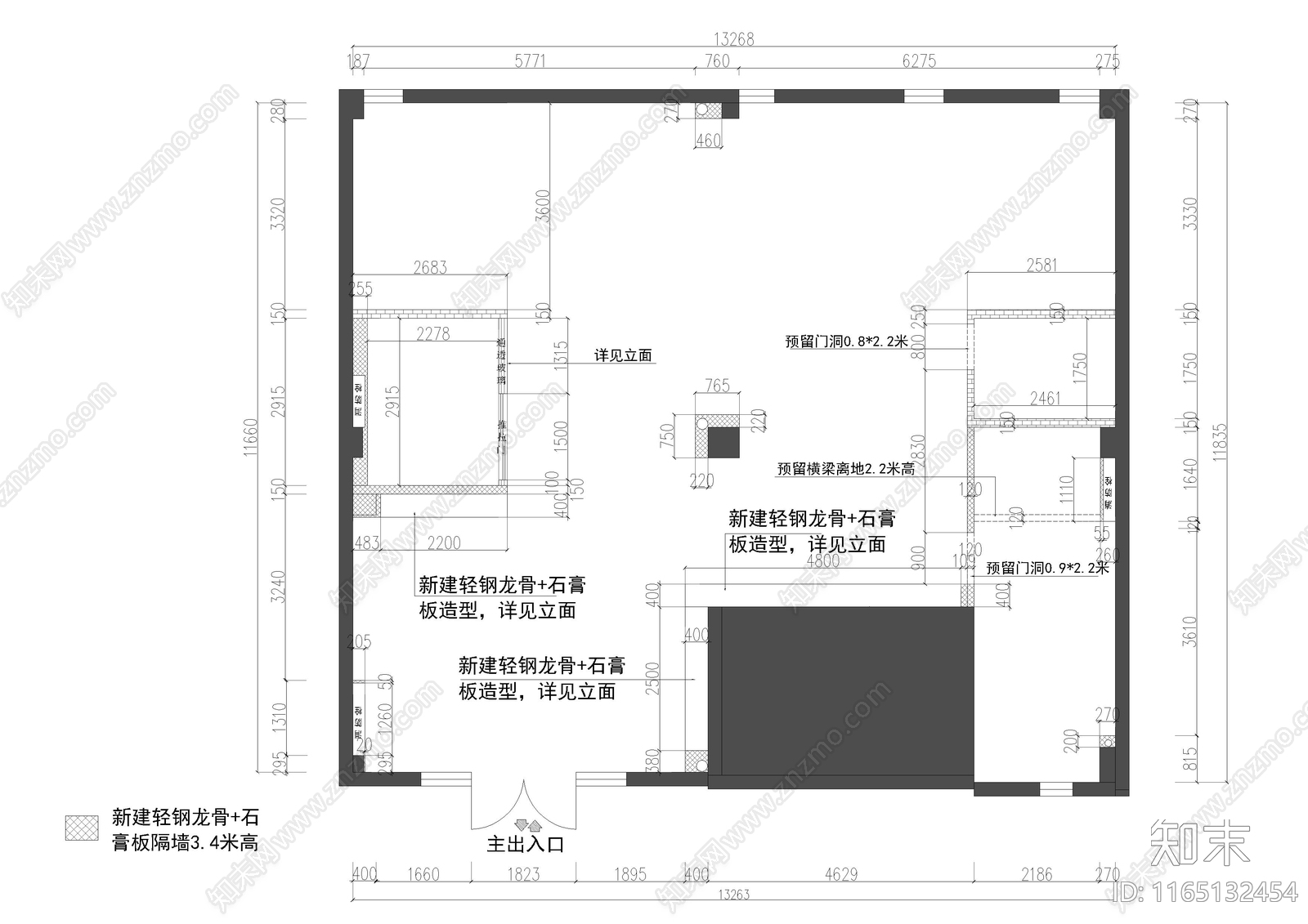 现代其他工装空间cad施工图下载【ID:1165132454】
