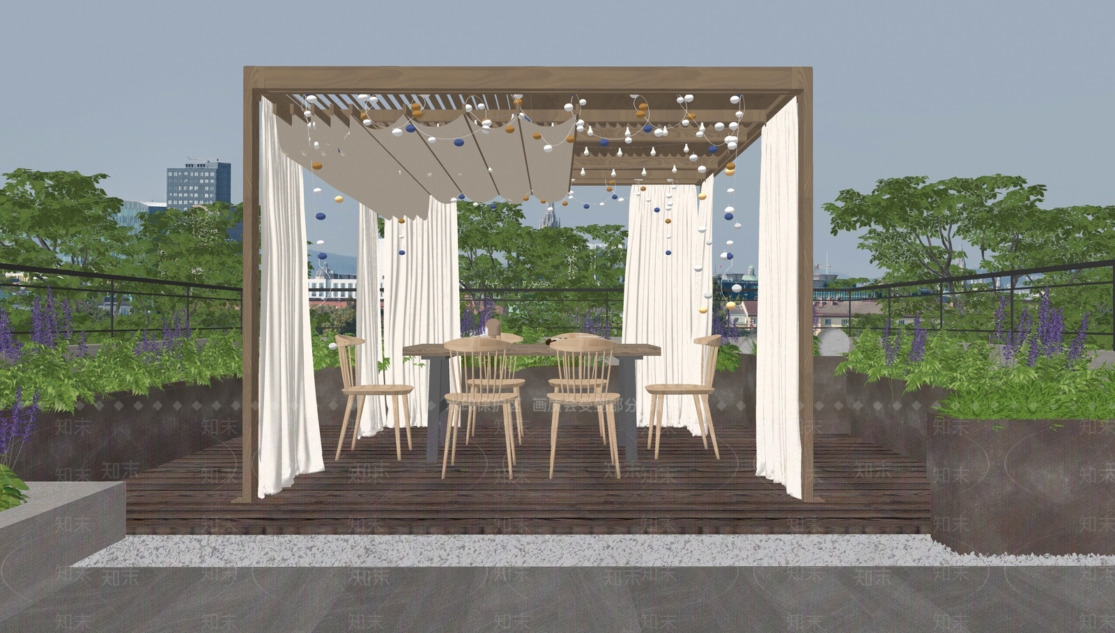 现代简约亭子SU模型下载【ID:1165134961】