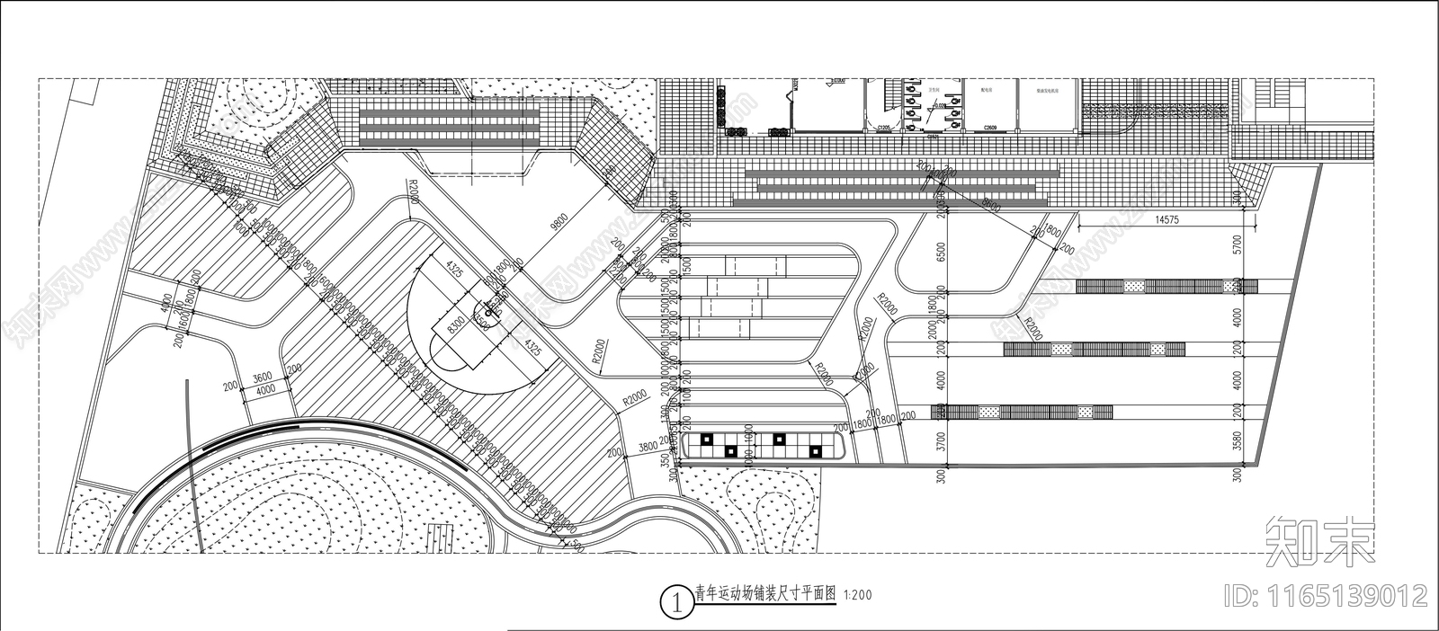 现代公园景观cad施工图下载【ID:1165139012】