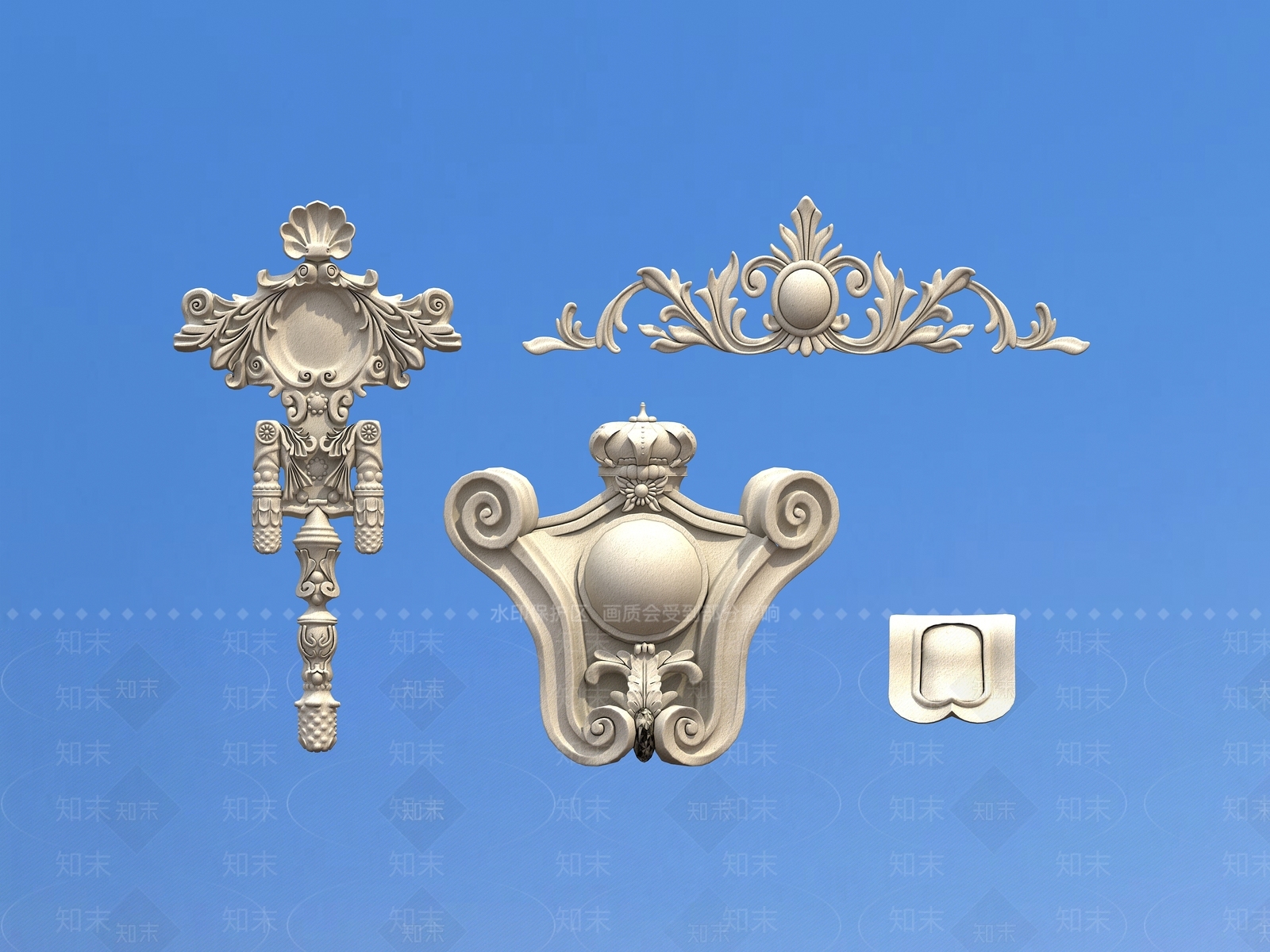 欧式雕花3D模型下载【ID:1165145666】