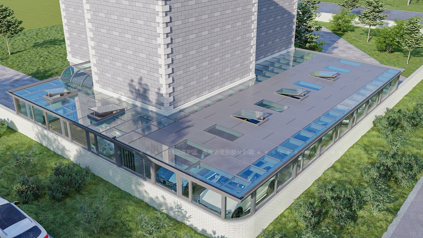 现代小区建筑SU模型下载【ID:1165153274】