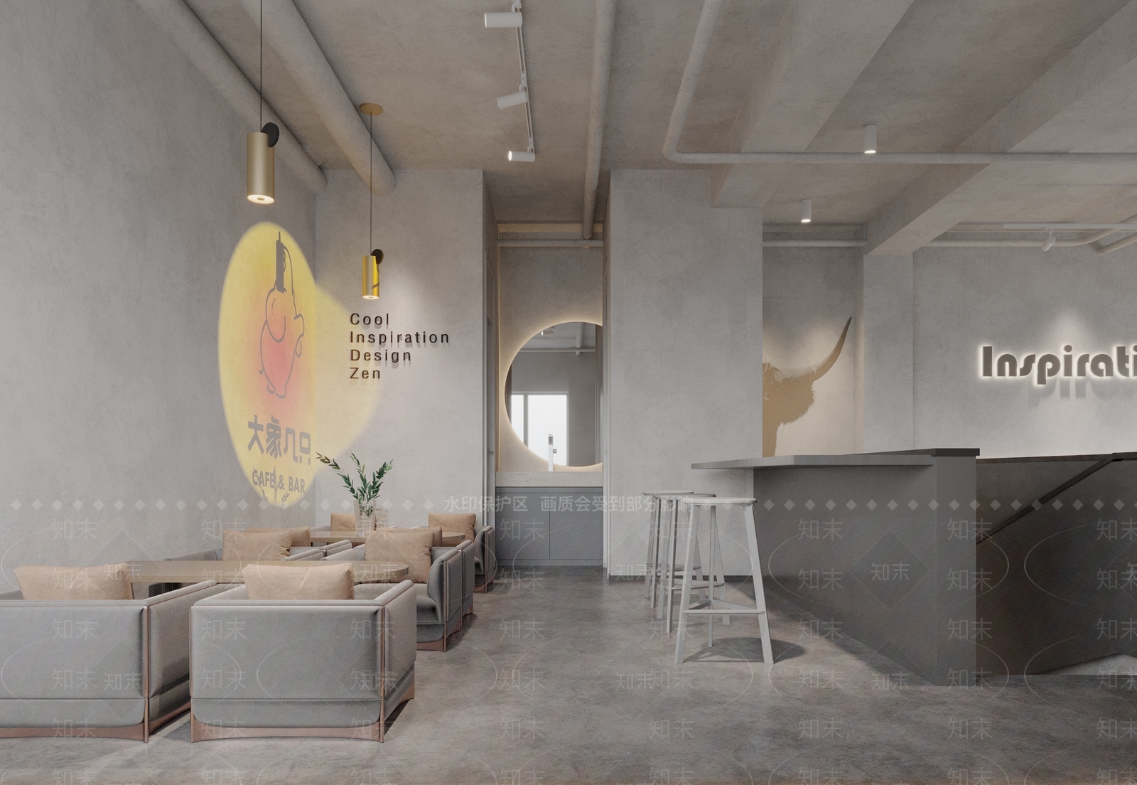 现代咖啡厅3D模型下载【ID:1165160680】