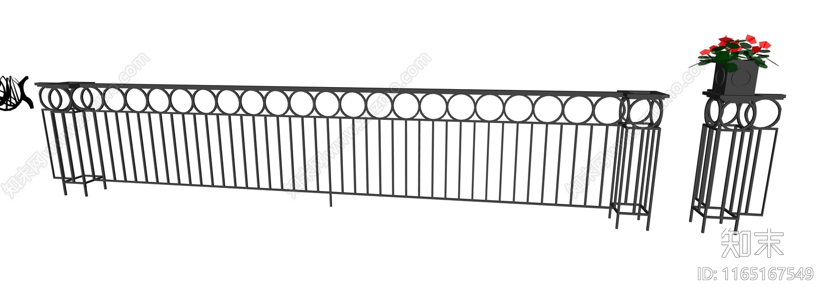 现代简约围栏护栏SU模型下载【ID:1165167549】