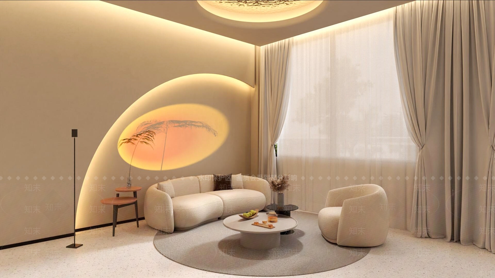 现代侘寂接待室3D模型下载【ID:1165171350】