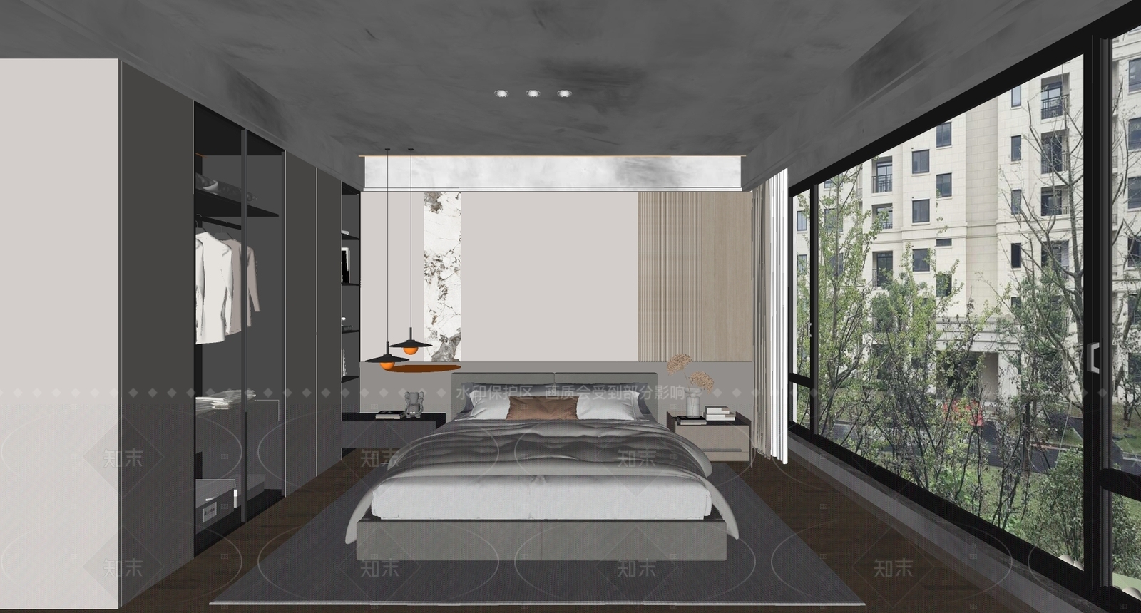 现代家居卧室SU模型下载【ID:1216028642】