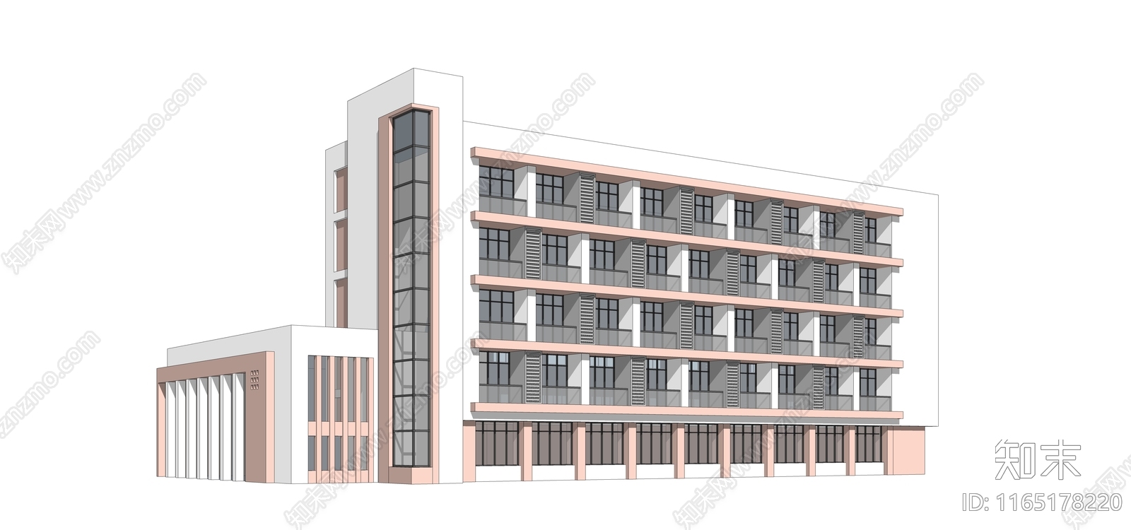 现代学校建筑SU模型下载【ID:1165178220】