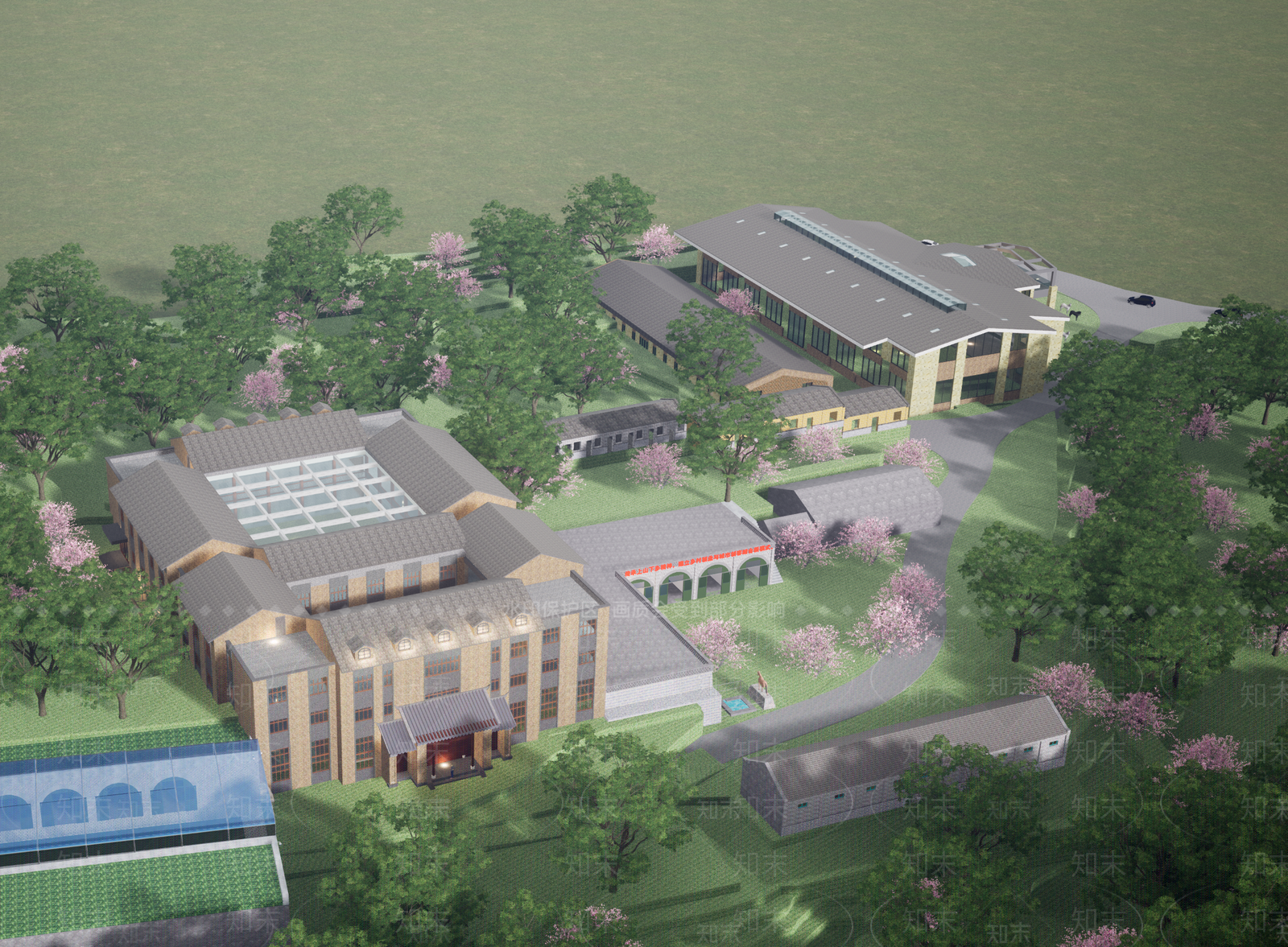 新中式复古其他公共建筑SU模型下载【ID:1165179079】