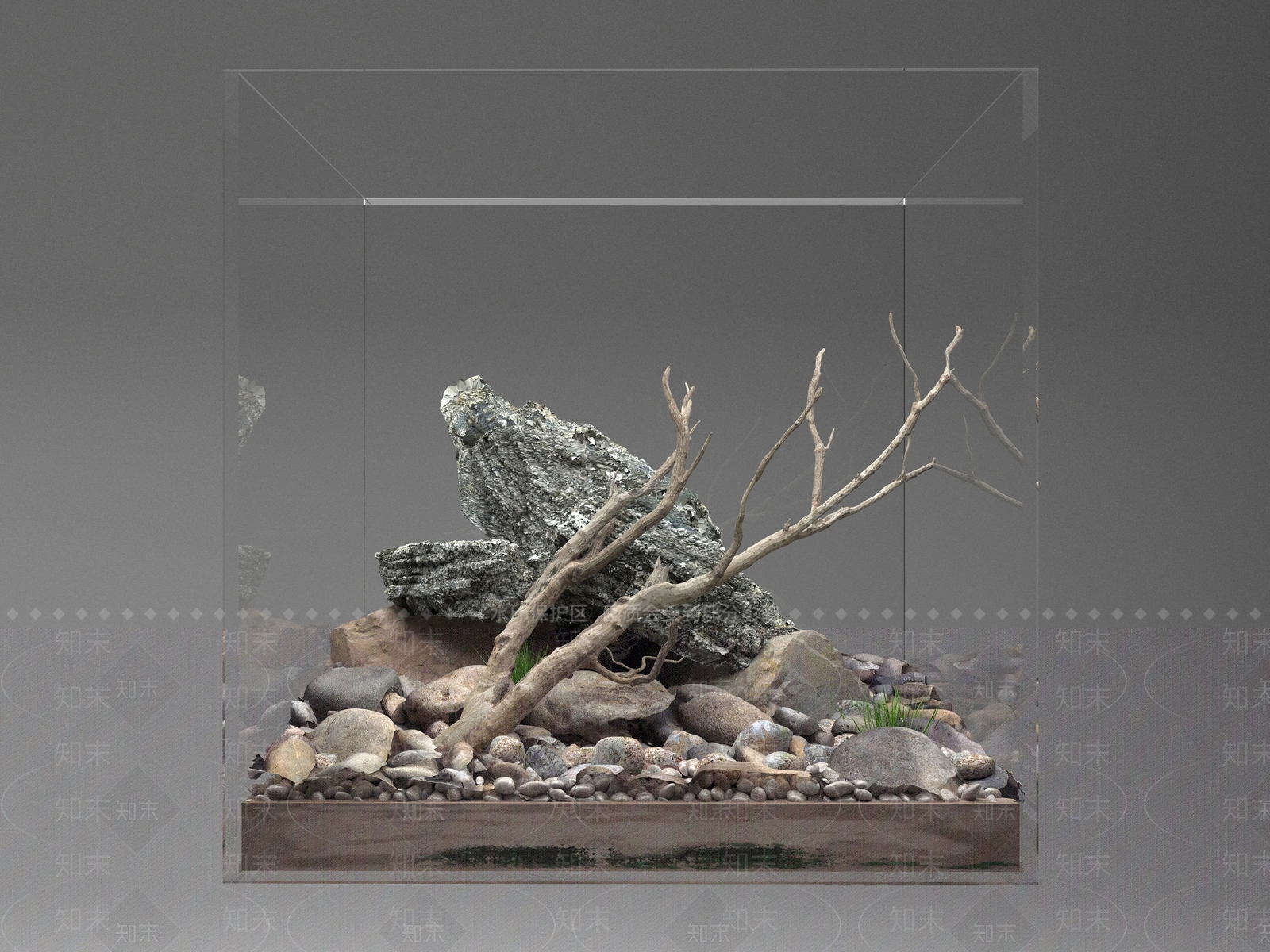 现代鱼缸3D模型下载【ID:1165179001】