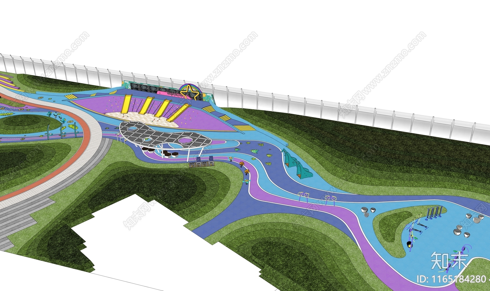 现代儿童游乐区SU模型下载【ID:1165184280】