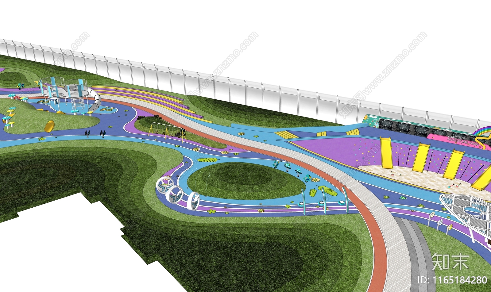 现代儿童游乐区SU模型下载【ID:1165184280】