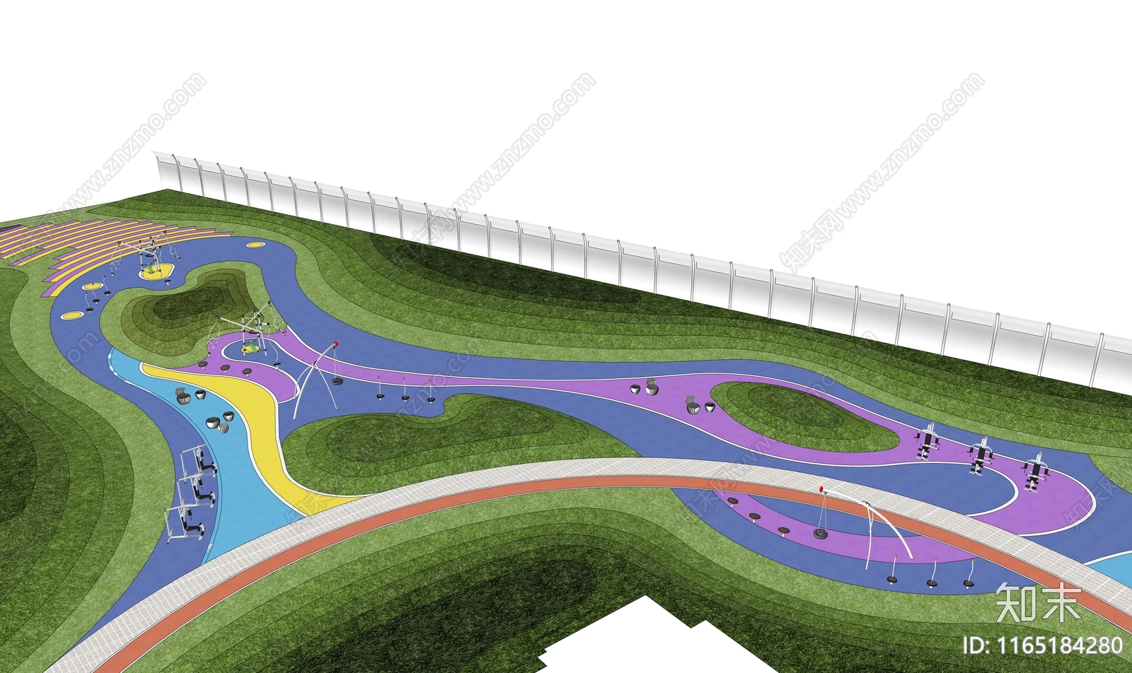 现代儿童游乐区SU模型下载【ID:1165184280】