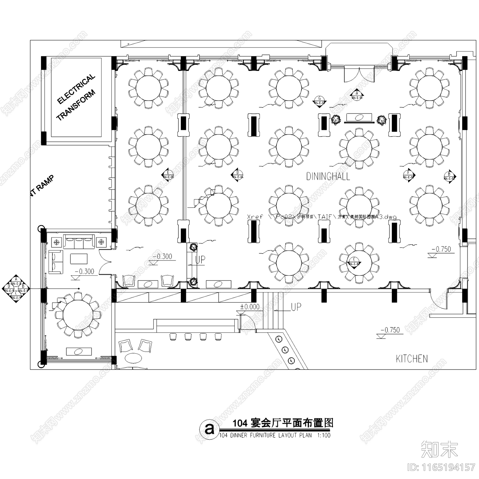 欧式酒店cad施工图下载【ID:1165194157】