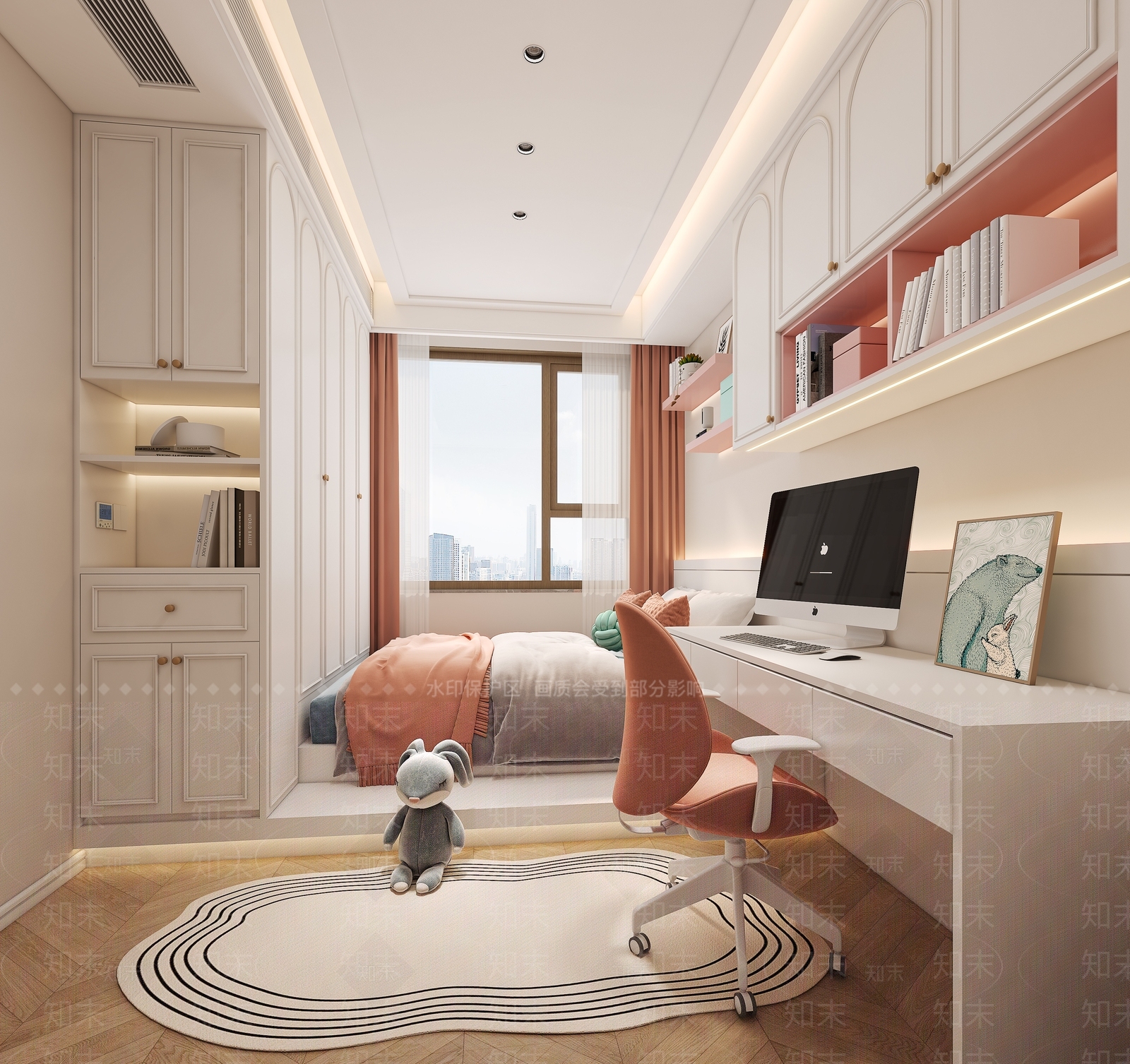 现代榻榻米卧室3D模型下载【ID:1165203194】