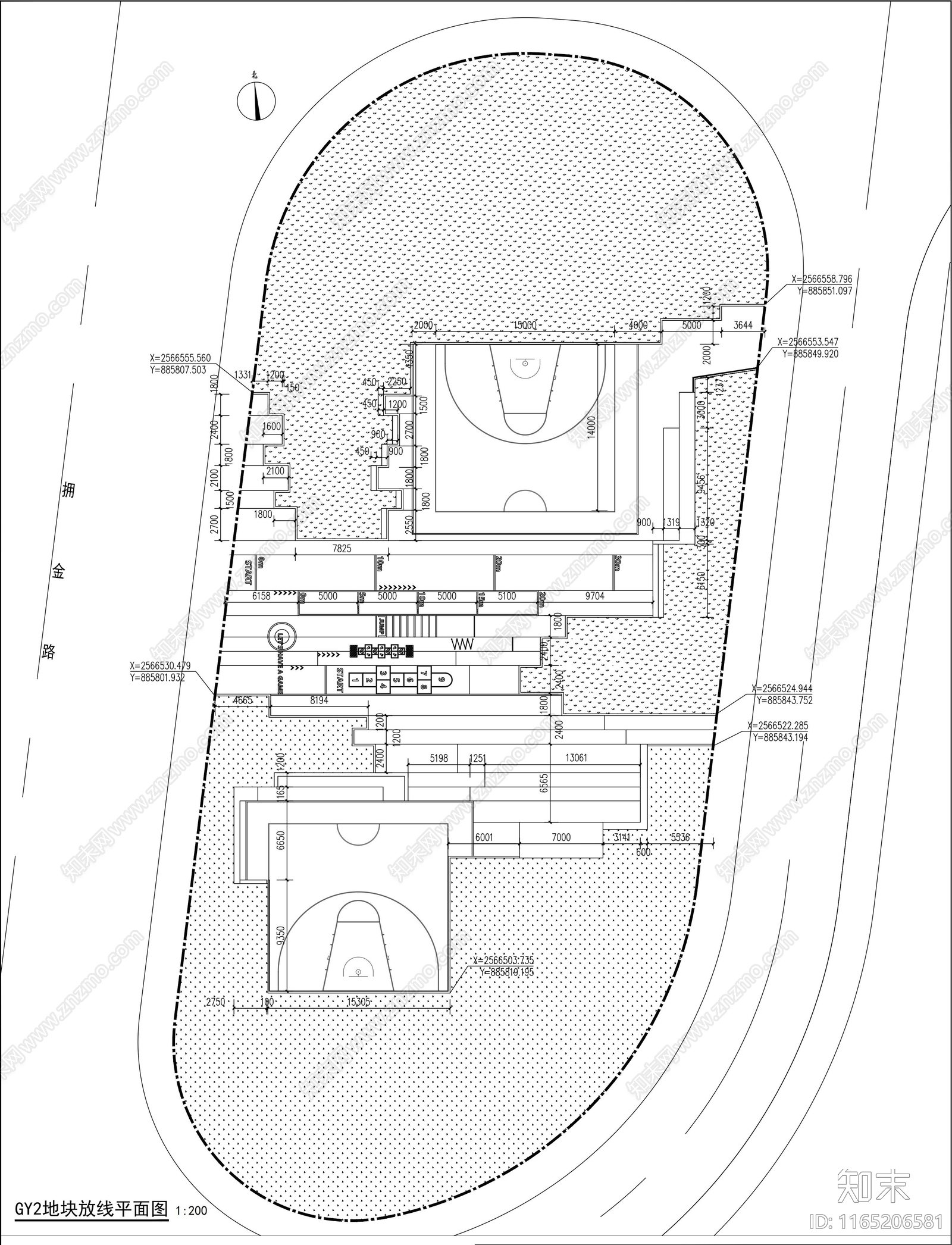 现代公园景观cad施工图下载【ID:1165206581】