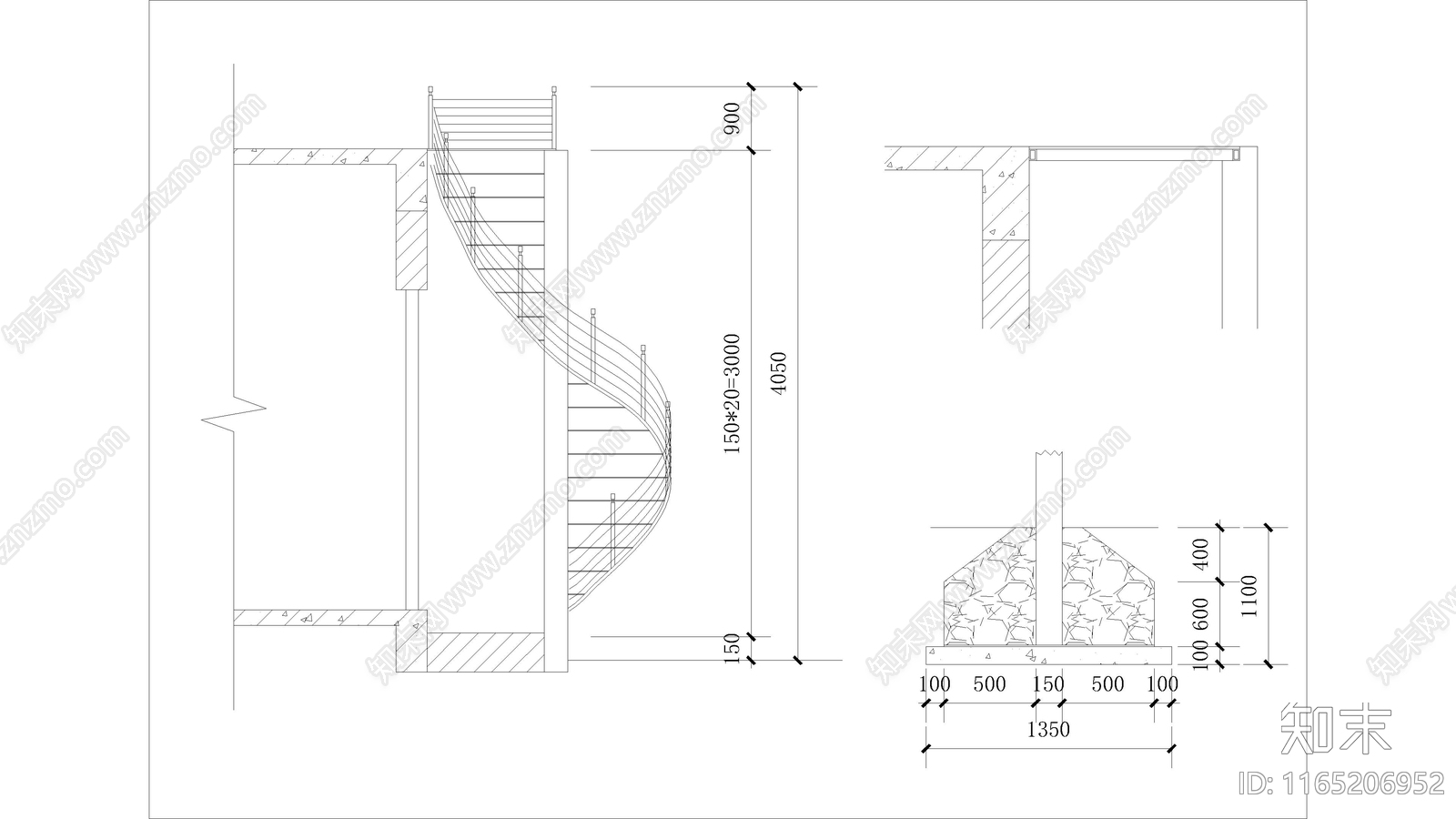 现代栏杆施工图下载【ID:1165206952】