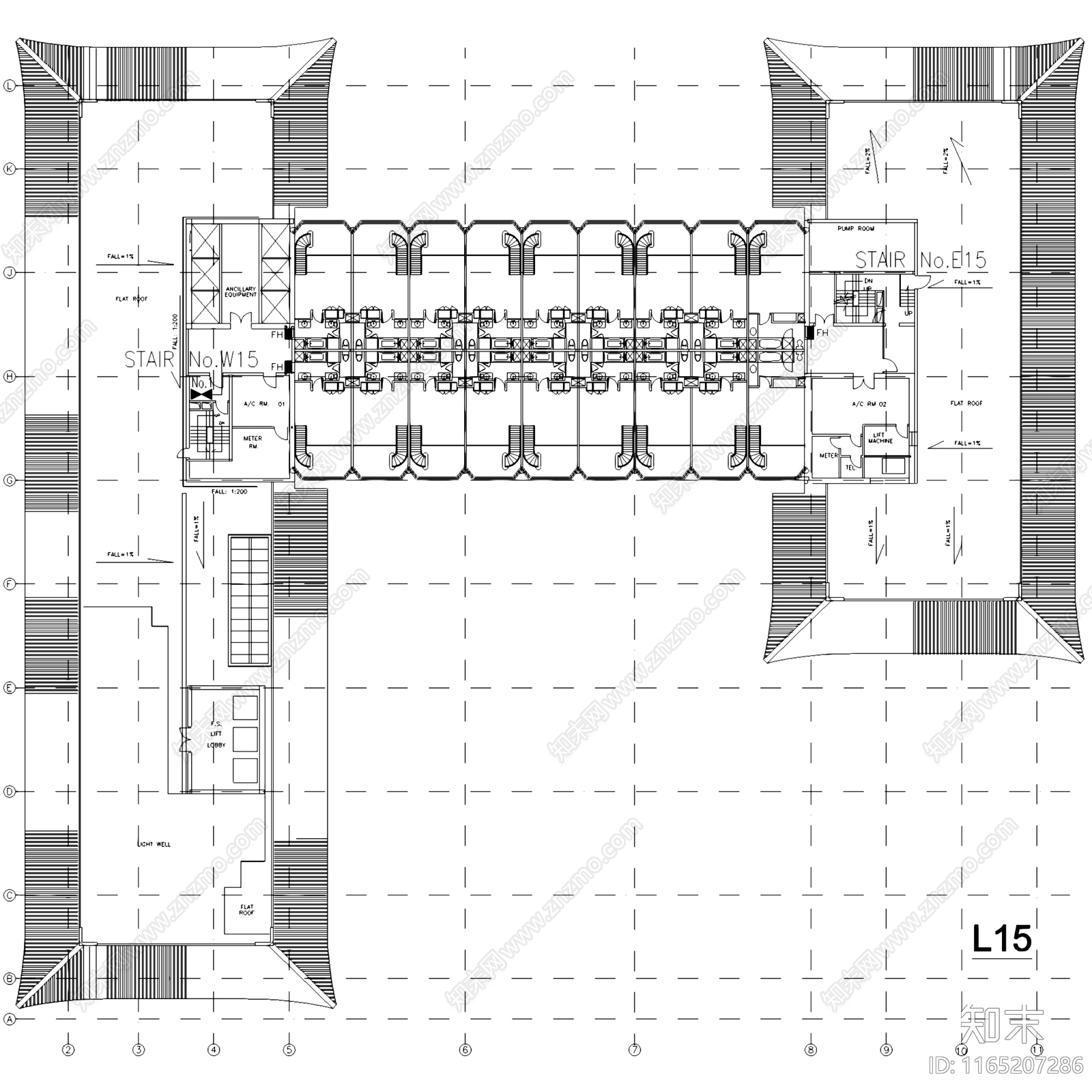 现代中式酒店建筑cad施工图下载【ID:1165207286】