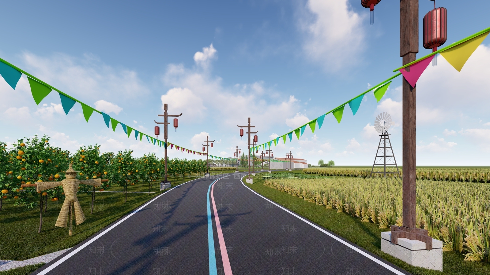 中式园路SU模型下载【ID:1165209121】