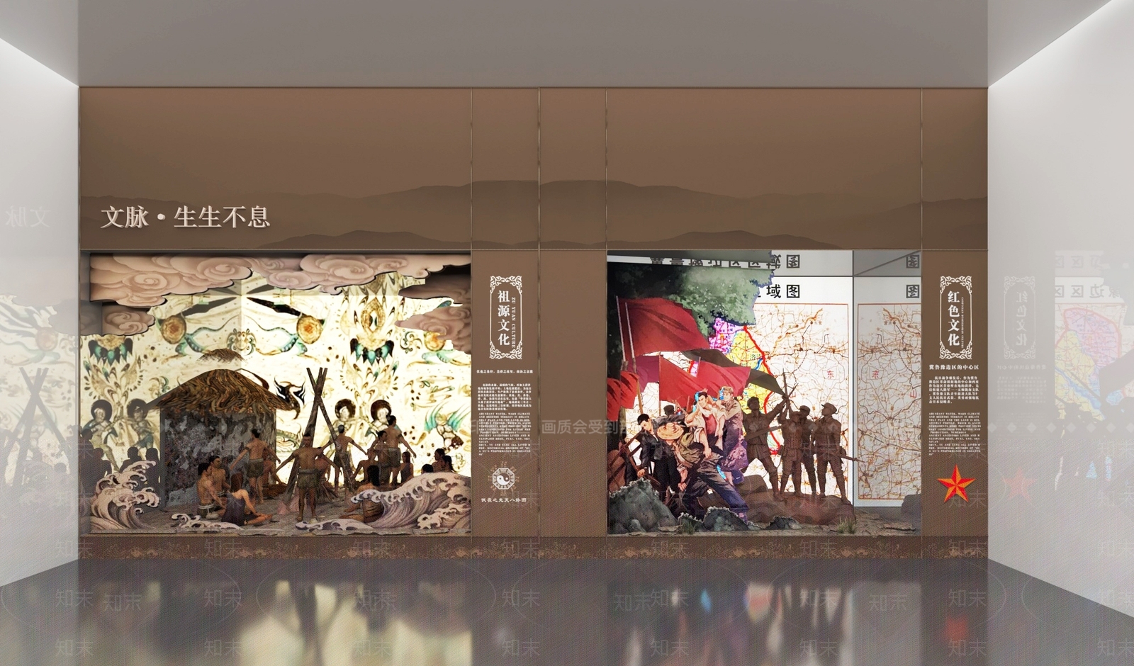 现代复古博物馆3D模型下载【ID:1165235844】