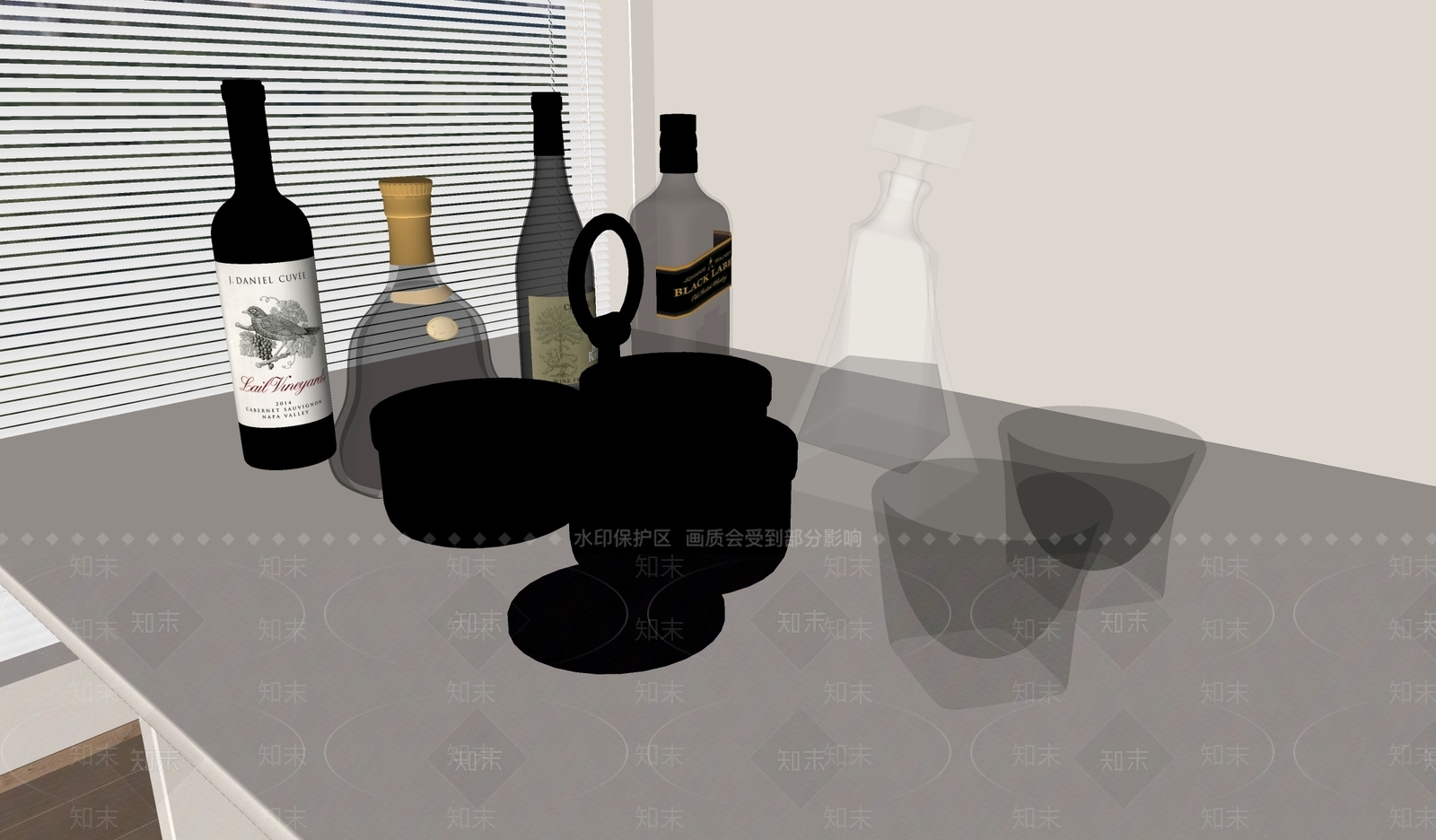酒具SU模型下载【ID:1165238971】
