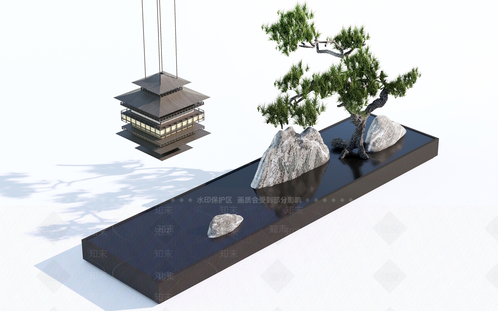 新中式其他景观小品3D模型下载【ID:1165240135】