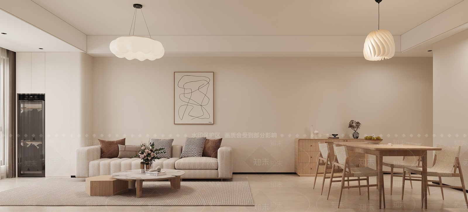 北欧家居客厅3D模型下载【ID:1165240982】