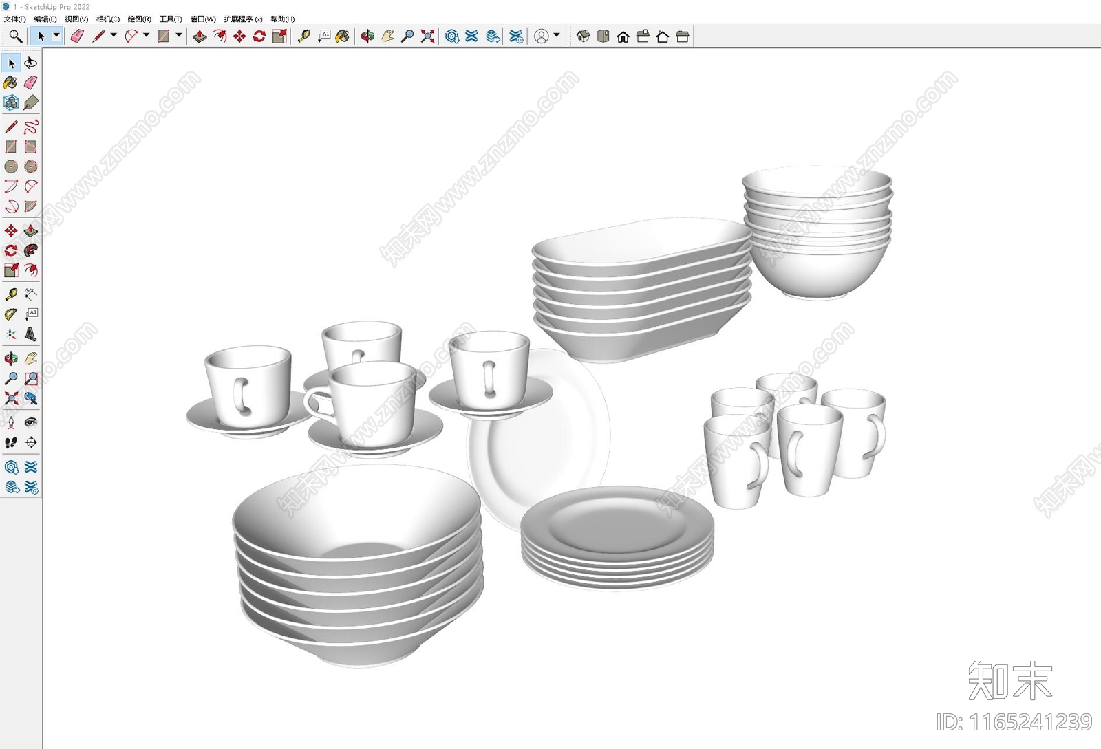 餐具SU模型下载【ID:1165241239】