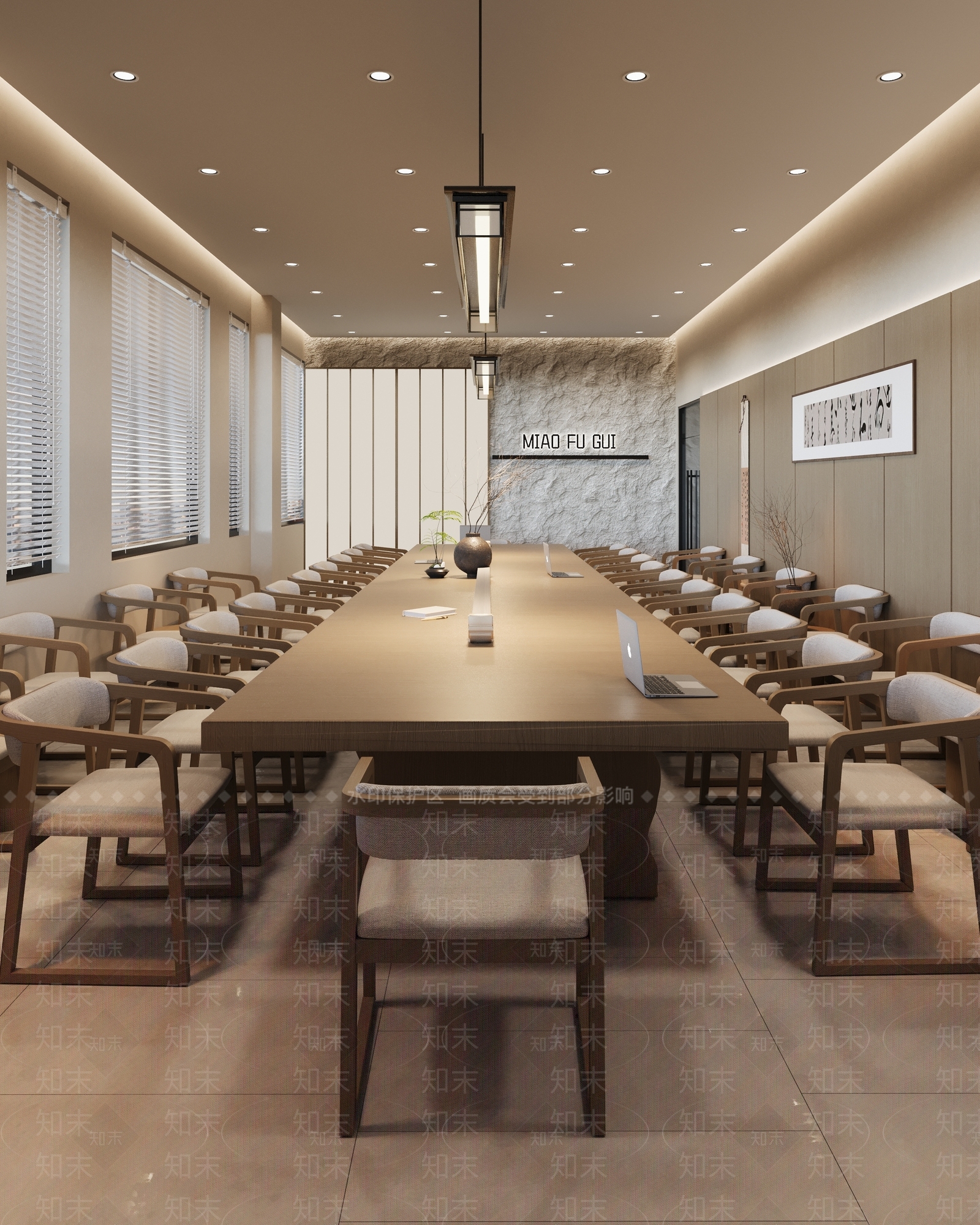 新中式现代会议室3D模型下载【ID:1165242012】