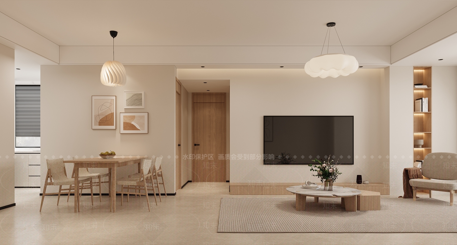 北欧家居客厅3D模型下载【ID:1165241316】