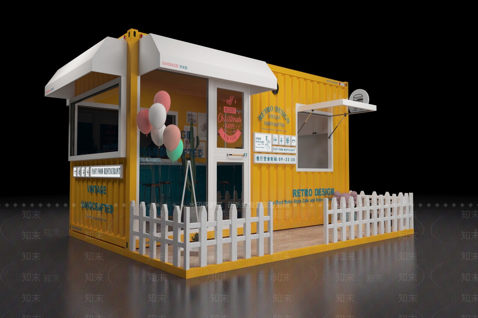 现代奶茶店3D模型下载【ID:1165247296】