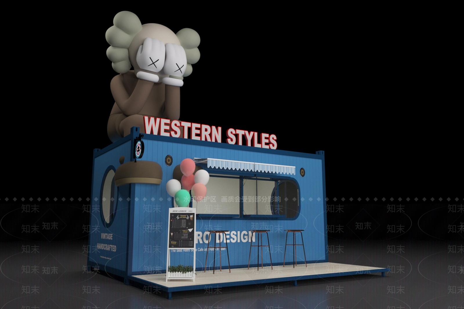 现代奶茶店3D模型下载【ID:1165247300】