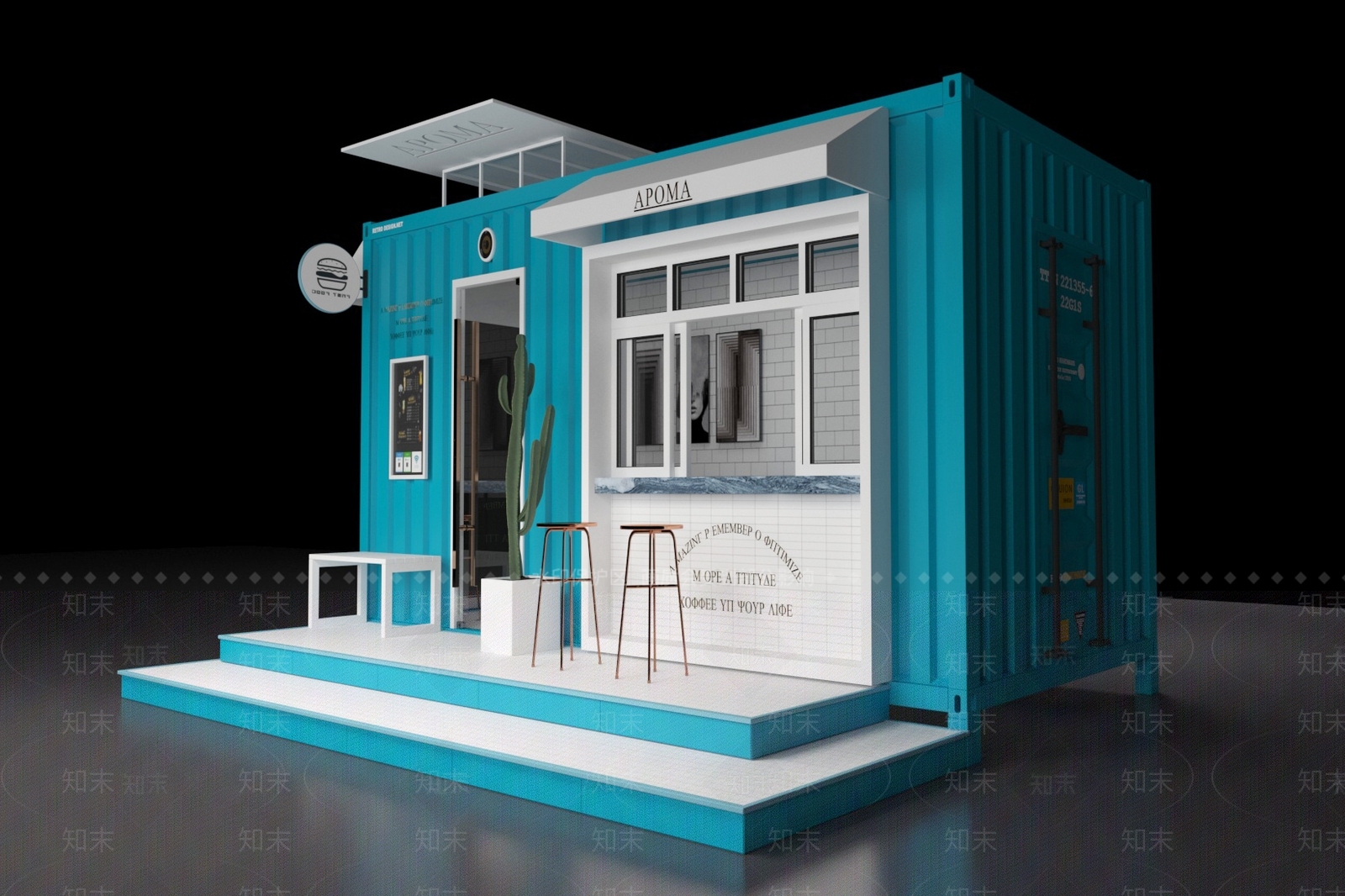 现代奶茶店3D模型下载【ID:1165247409】