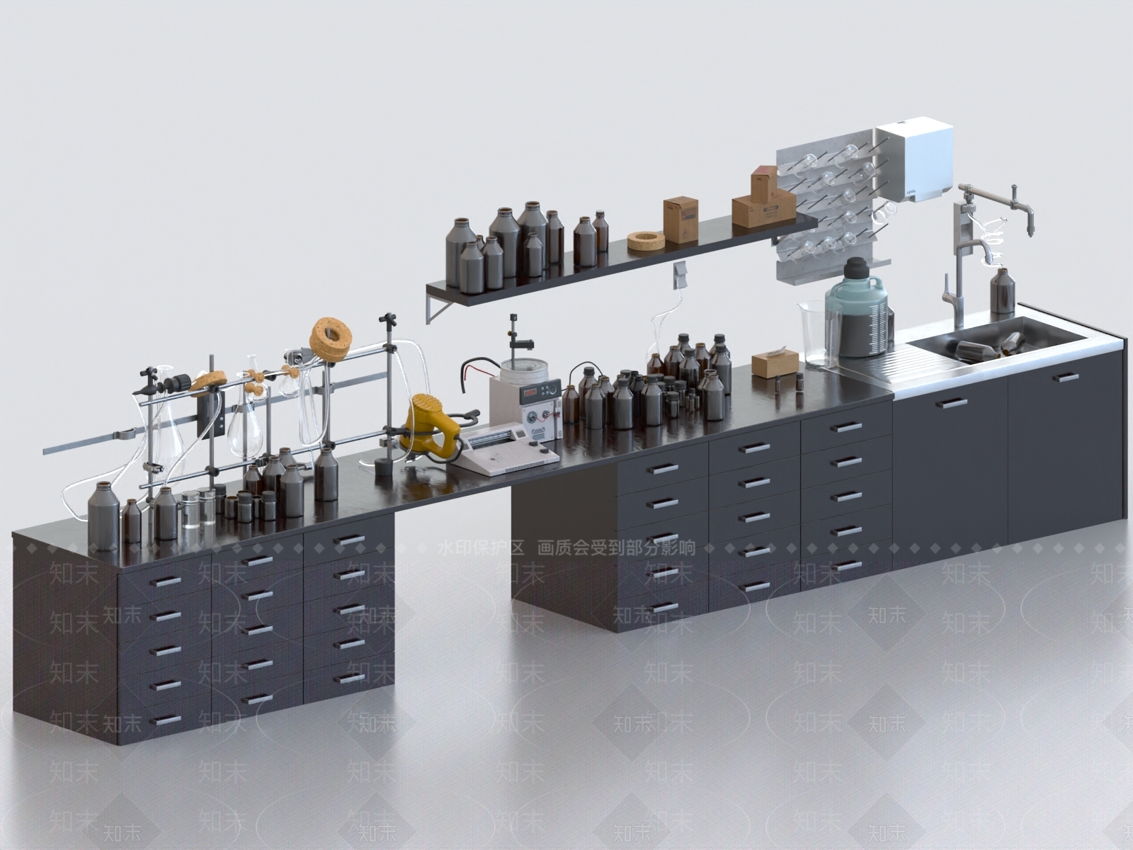 现代摆件组合3D模型下载【ID:1165248304】
