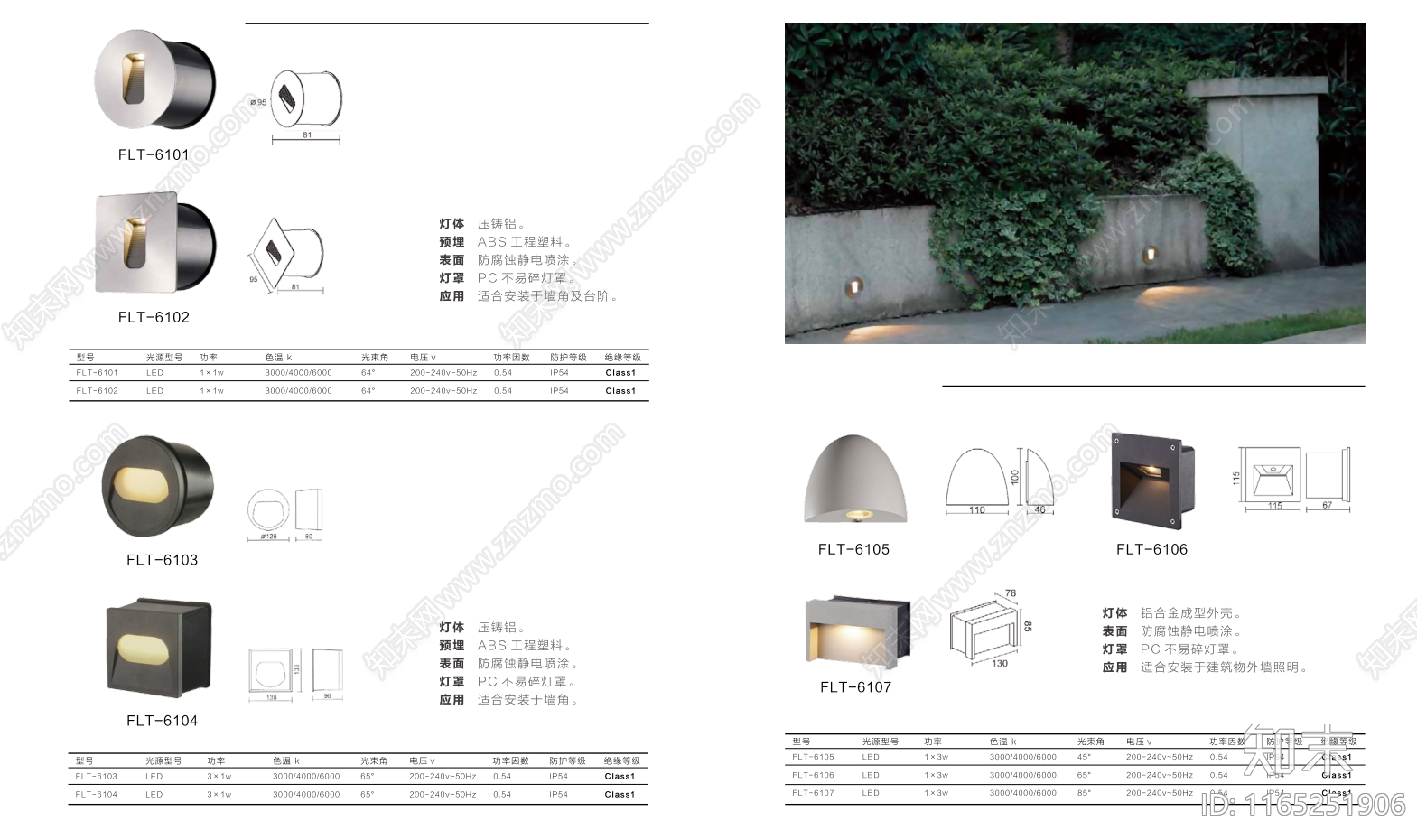 景观灯具室外灯具参数灯光设计下载【ID:1165251906】