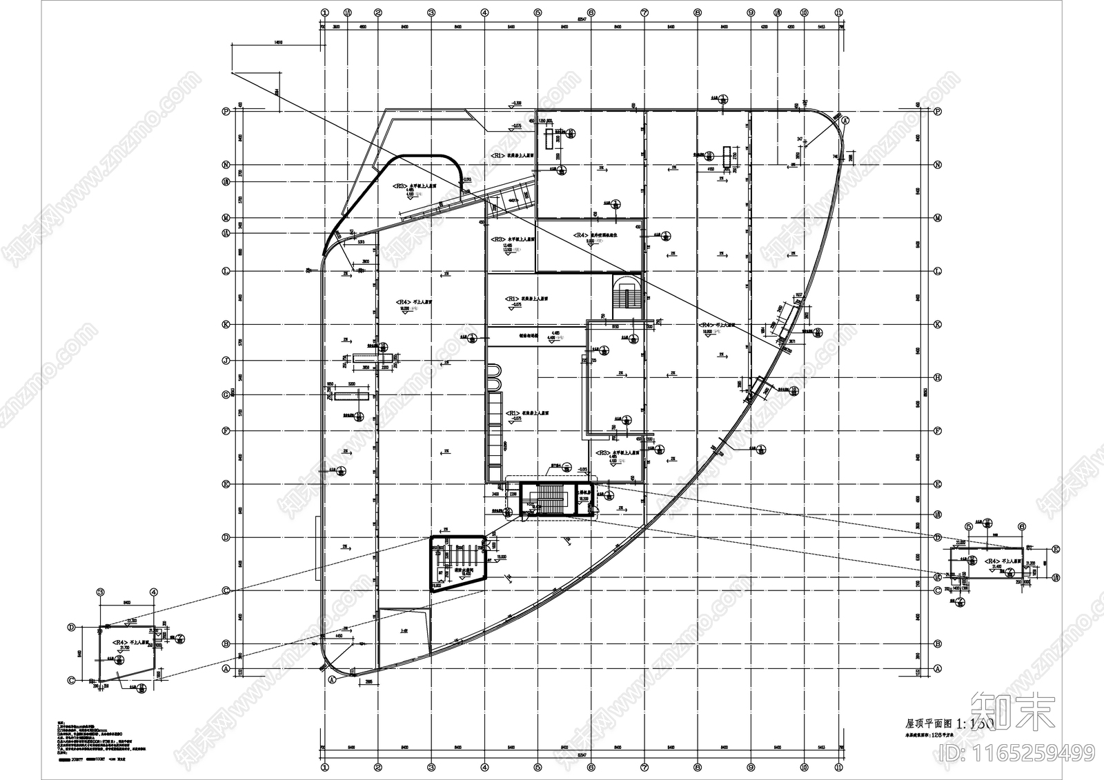 现代商业综合体cad施工图下载【ID:1165259499】