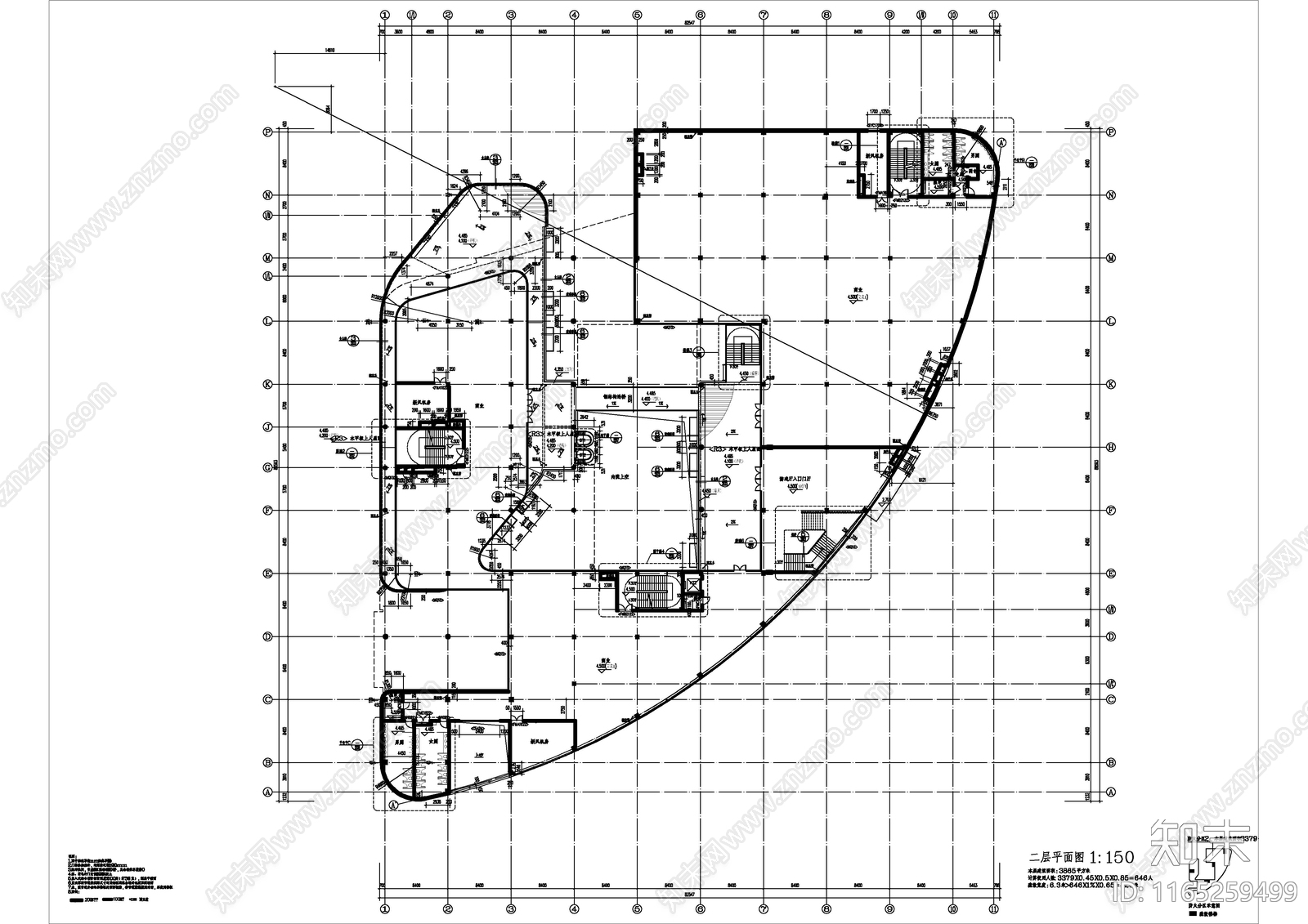 现代商业综合体cad施工图下载【ID:1165259499】