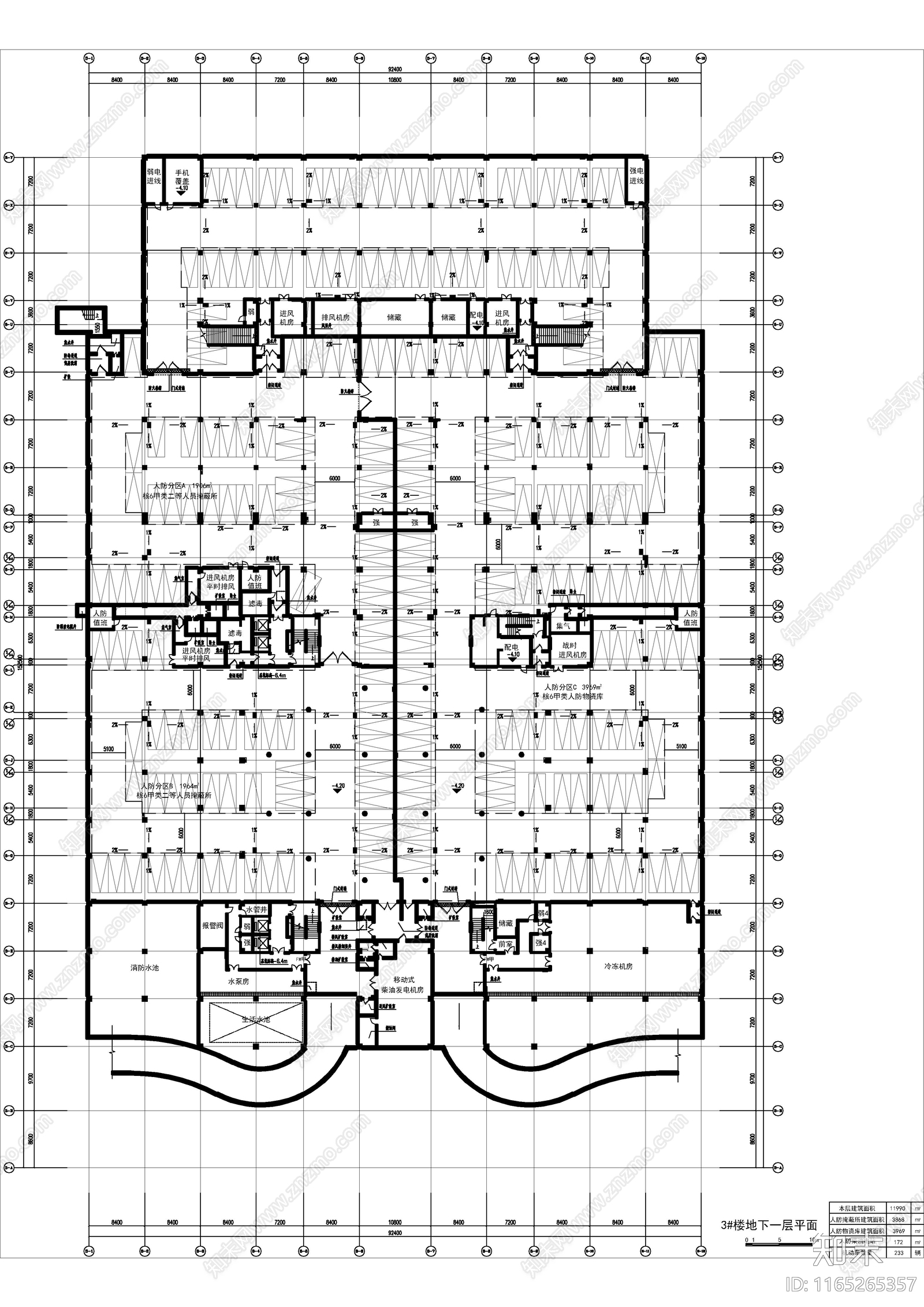 现代新中式图书馆建筑施工图下载【ID:1165265357】