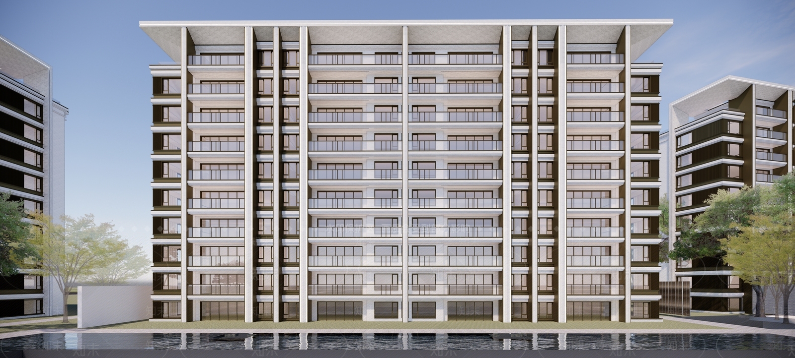 现代多层住宅SU模型下载【ID:1165270897】