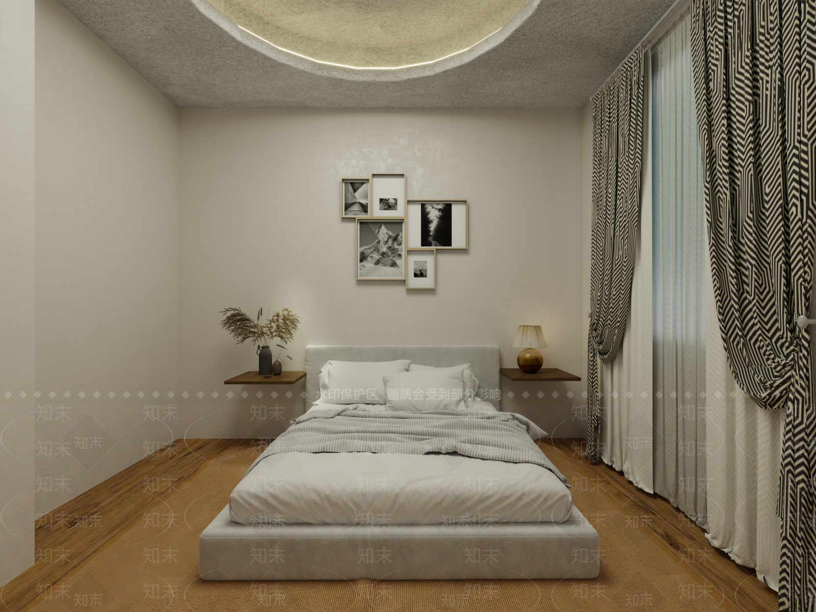现代简约家居客厅3D模型下载【ID:1165275169】