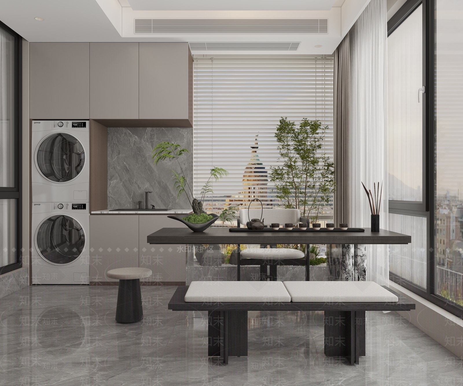 现代阳台3D模型下载【ID:1165274994】