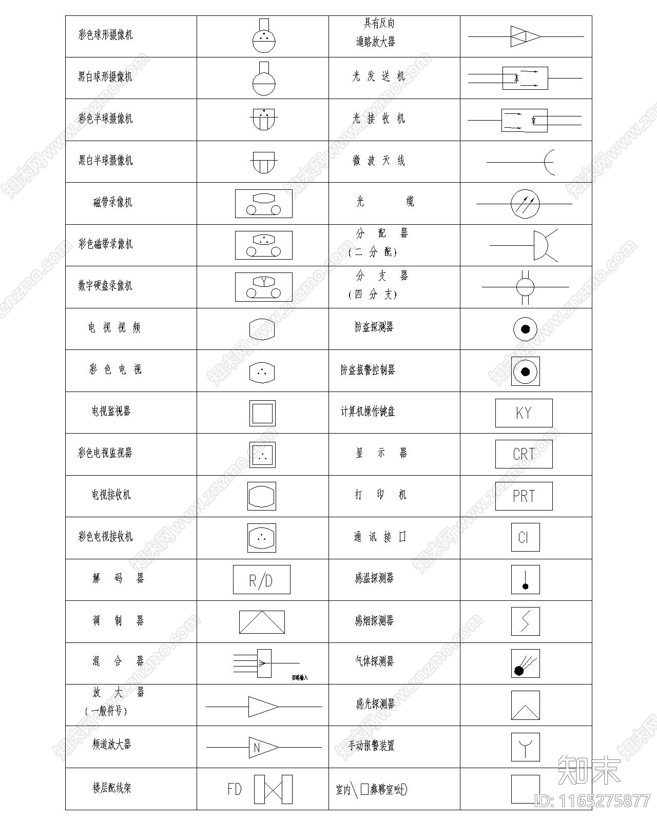 现代图例cad施工图下载【ID:1165275877】