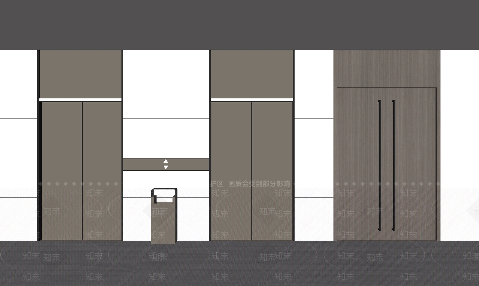 电梯厅SU模型下载【ID:1165283365】