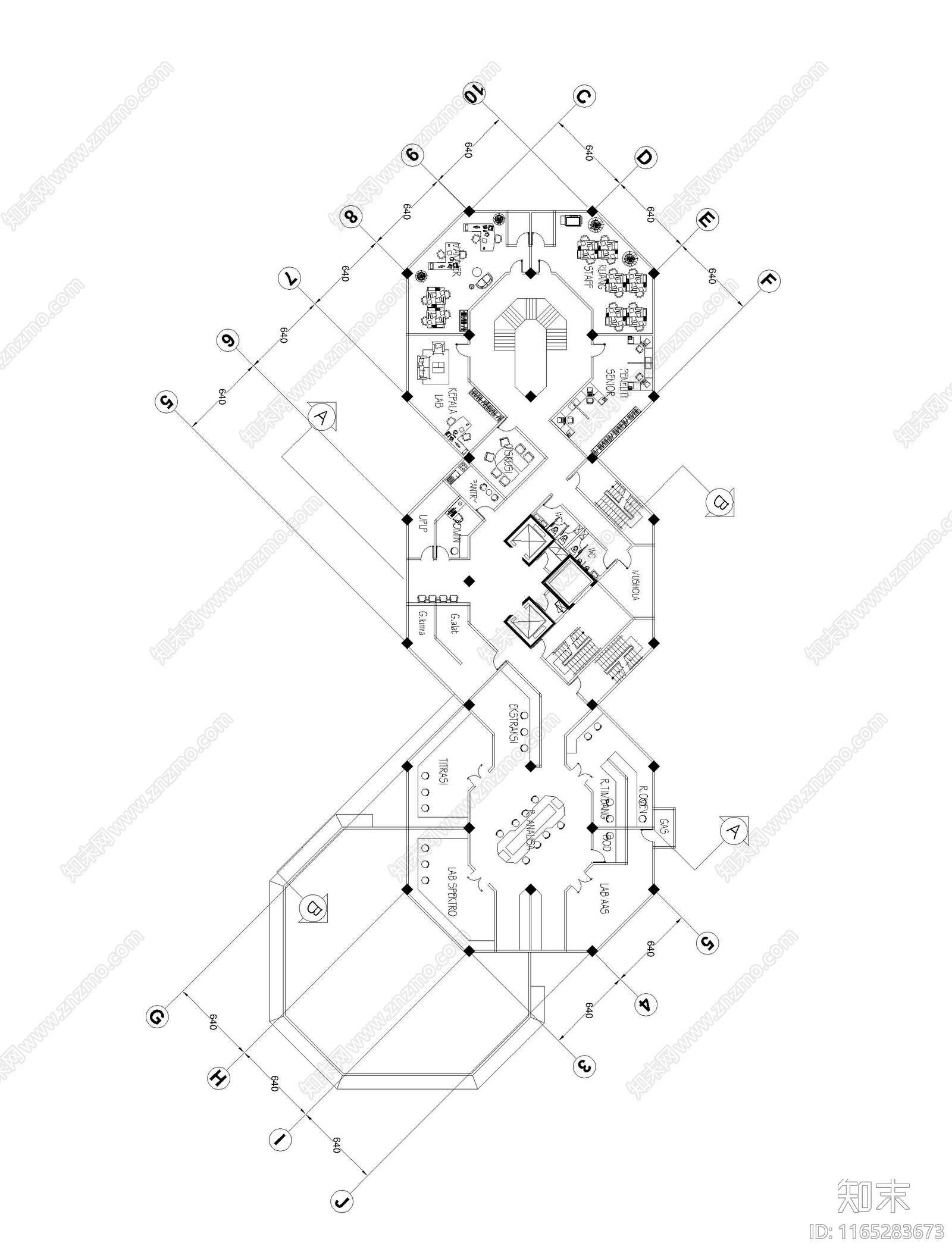 现代其他商业建筑cad施工图下载【ID:1165283673】