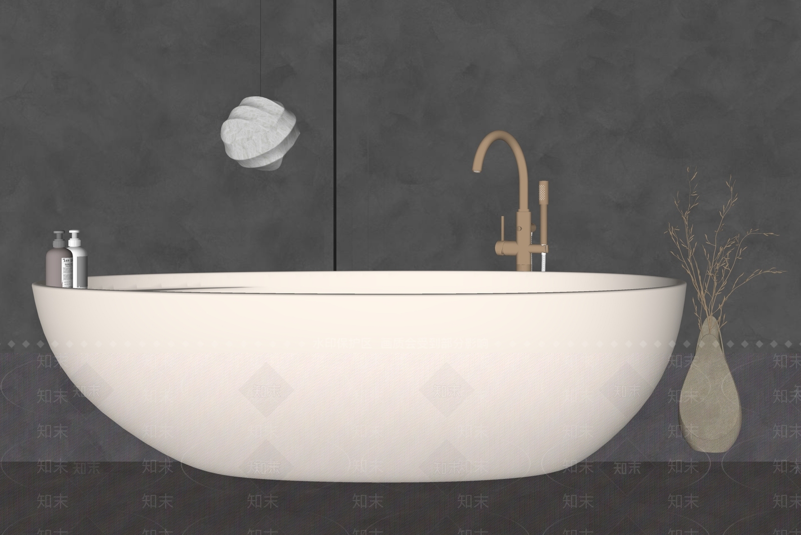 浴缸SU模型下载【ID:1165287755】